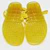 Yellow Fabric and Rubber Rockstud Thong Ankle Wrap Flats thumbnail 7