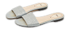 Grey Satin Logo Embroidered Flat Slides thumbnail 0