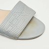 Grey Satin Logo Embroidered Flat Slides thumbnail 8