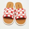 Multicolor Woven Leather Flat Slides thumbnail 2