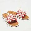 Multicolor Woven Leather Flat Slides thumbnail 3