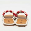 Multicolor Woven Leather Flat Slides thumbnail 4