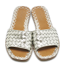 Intrecciato Metallic Intrecciato Leather Slide Sandals thumbnail 0
