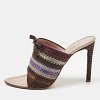 Multicolor Satin Ribbon Bow Slide Sandals thumbnail 8
