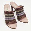 Multicolor Satin Ribbon Bow Slide Sandals thumbnail 2