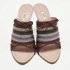 Multicolor Satin Ribbon Bow Slide Sandals thumbnail 5