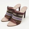 Multicolor Satin Ribbon Bow Slide Sandals thumbnail 6