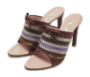 Multicolor Satin Ribbon Bow Slide Sandals thumbnail 0