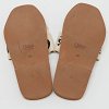 Off White Canvas Logo Ribbon Woody Flat Slide Sandals thumbnail 8