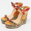 Multicolour Suede Studded Cataclou Platform Wedge Sandals thumbnail 2