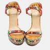 Multicolour Suede Studded Cataclou Platform Wedge Sandals thumbnail 7