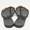 GIU Black leather Rock Thong Flat Sandals Size 39 thumbnail 5