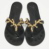 GIU Black leather Rock Thong Flat Sandals Size 39 thumbnail 9