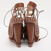 Brown Leather Spagana Wedge Sandals thumbnail 5