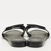 Black Leather Logo Flat Slides thumbnail 5