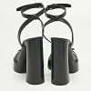 Black Leather Platz Platform Ankle Strap Sandals thumbnail 3