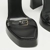 Black Leather Platz Platform Ankle Strap Sandals thumbnail 4