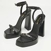 Black Leather Platz Platform Ankle Strap Sandals thumbnail 9