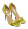 Aquazzura Green Satin Uptown D'orsay Sandals Size 38.5 thumbnail 0