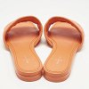Orange Monogram Embossed Leather Revival Flat Slides thumbnail 6