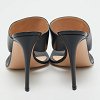 Black Leather Thong Slide Sandals thumbnail 7
