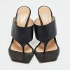 Black Leather Thong Slide Sandals thumbnail 9