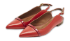 Red Leather Marion Luwolt Flat Slingback Sandals thumbnail 0
