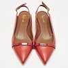 Red Leather Marion Luwolt Flat Slingback Sandals thumbnail 2
