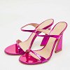 Aura Pink 38.5 Patent Leather Slide Sandals thumbnail 2