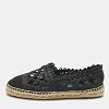 Black Canvas and Straw CC Espadrille Flats thumbnail 3