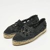 Black Canvas and Straw CC Espadrille Flats thumbnail 4