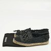 Black Canvas and Straw CC Espadrille Flats thumbnail 1