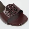 Burgundy Leather Miller Flat Slide thumbnail 4