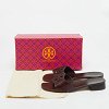 Burgundy Leather Miller Flat Slide thumbnail 5