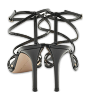 Black Patent Leather Kim Ankle Strap Sandals thumbnail 2