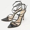 Black Patent Leather Kim Ankle Strap Sandals thumbnail 0