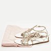 Gold Leather Butterfly Ankle Strap Slingback Flats thumbnail 7