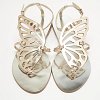 Gold Leather Butterfly Ankle Strap Slingback Flats thumbnail 5