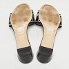 Black/Grey Velvet FF Slide Sandals thumbnail 6