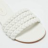 White Braided Leather Flat Slides thumbnail 7