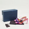 Pink/Purple Satin Emily Bow Slide Sandals thumbnail 1
