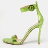 Metallic Green Leather Portofino Ankle Strap Sandals thumbnail 1