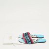 Multicolor Logo Embroidered Canvas Dway Flat Slides thumbnail 1