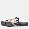 Metallic Pink Suede Beach Flat Slides thumbnail 2