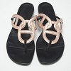 Metallic Pink Suede Beach Flat Slides thumbnail 6