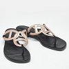 Metallic Pink Suede Beach Flat Slides thumbnail 7