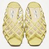 Jimmy Choo Green Leather Sai Flat Slide Size 40.5 thumbnail 5