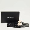 Black and White Jelly Camellia Thong Sandals thumbnail 3