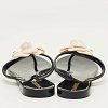 Black and White Jelly Camellia Thong Sandals thumbnail 1