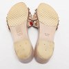 White Floral Print Canvas and Leather Icon Bit Wooden Clogs thumbnail 2